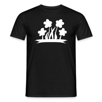 Fleur symbole plante symbole - T-shirt homme - noir - Devant - AI Model Male 178 light (178cm)