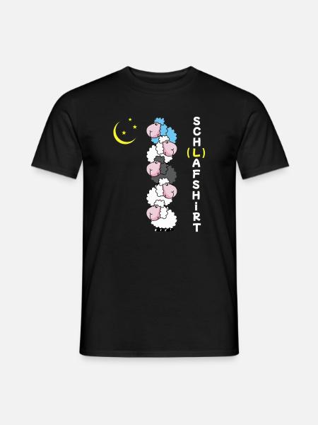 Pecora Sleep Shirt Pecora Divertente Mattina brontolone stanco - T-shirt uomo - nero