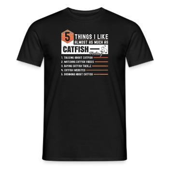 Wels Fishing Dicton - T-shirt homme - noir - Devant - AI Model Male 178 light (178cm)
