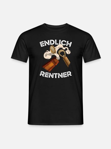 Endlich Rentner Bier Öffnen - Männer T-Shirt - Schwarz