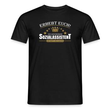 Sozialassistent - Männer T-Shirt - Schwarz - Vorne - AI Model Male 178 light (178cm)