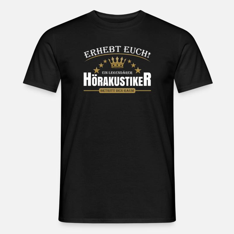 Hörakustiker - Männer T-Shirt - Schwarz