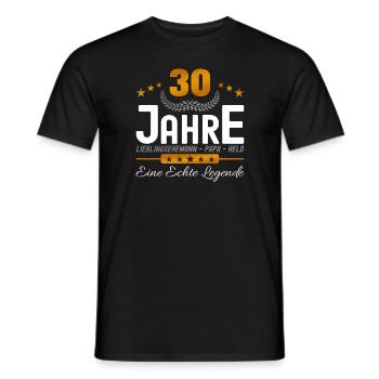 30 Jahre Lieblingsehemann - Männer T-Shirt - Schwarz - Vorne - AI Model Male 178 light (178cm)