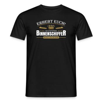 Binnenschiffer - Männer T-Shirt - Schwarz - Vorne - AI Model Male 178 light (178cm)