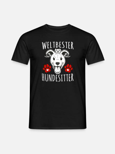Hundesitter - Männer T-Shirt - Schwarz
