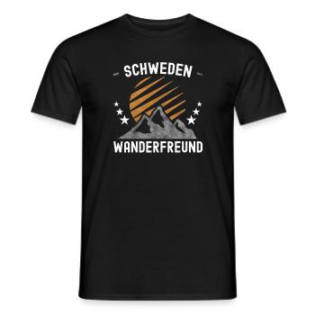 Schweden Wandern - Männer T-Shirt - Schwarz - Vorne - AI Model Male 178 light (178cm)