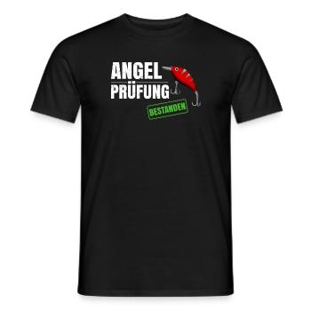 Angelprüfung - Männer T-Shirt - Schwarz - Vorne - AI Model Male 178 light (178cm)