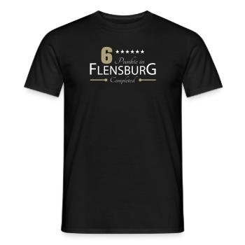 6 Punkte in Flensburg - Männer T-Shirt - Schwarz - Vorne - AI Model Male 178 light (178cm)