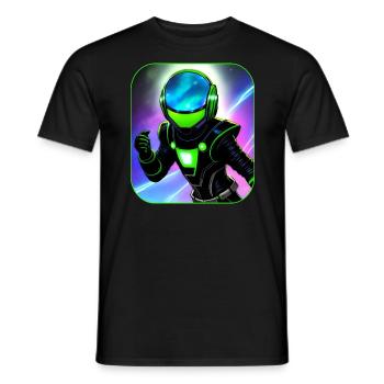 Astronaute de l’espace - T-shirt homme - noir - Devant - AI Model Male 178 light (178cm)