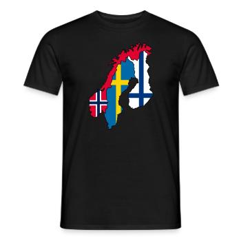 Skandinavien - Männer T-Shirt - Schwarz - Vorne - AI Model Male 178 light (178cm)