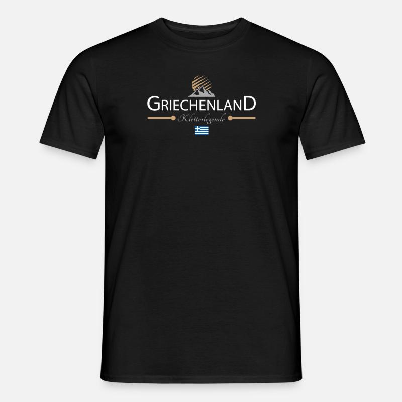 Griechenland Klettern - Männer T-Shirt - Schwarz