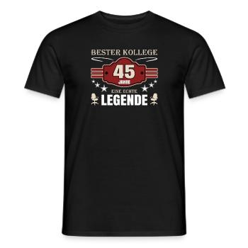 Bester Kollege 45 Jahre Jubiläum - Männer T-Shirt - Schwarz - Vorne - AI Model Male 178 light (178cm)