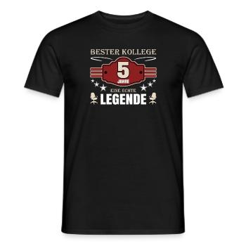 Bester Kollege 5 Jahre Jubiläum - Männer T-Shirt - Schwarz - Vorne - AI Model Male 178 light (178cm)