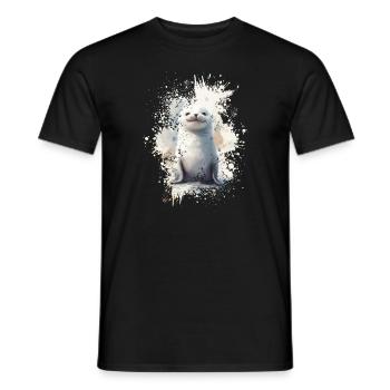 Phoque - T-shirt homme - noir - Devant - AI Model Male 178 light (178cm)