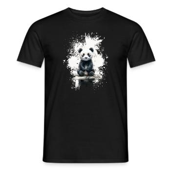 Pandabär - Männer T-Shirt - Schwarz - Vorne - AI Model Male 178 light (178cm)