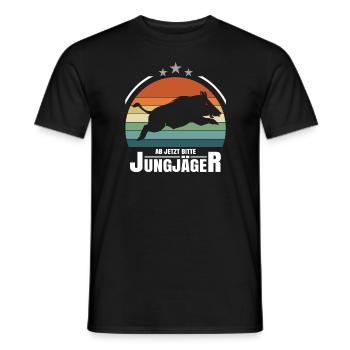 Ab Jetzt Bitte Jungjäger - Männer T-Shirt - Schwarz - Vorne - AI Model Male 178 light (178cm)