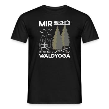 Waldyoga - Männer T-Shirt - Schwarz - Vorne - AI Model Male 178 light (178cm)