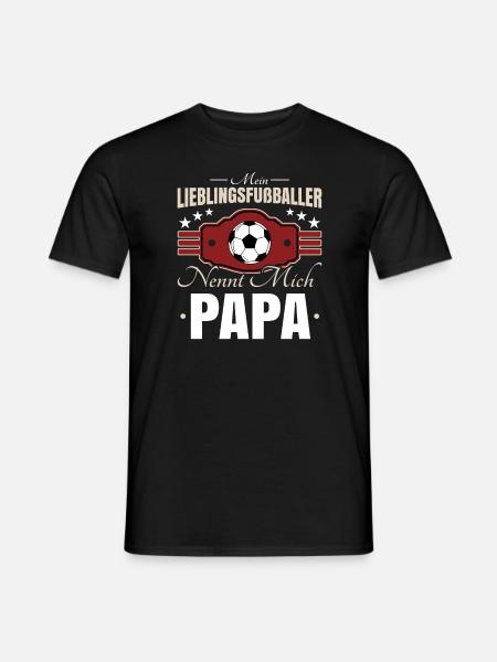 Fußball Papa - Männer T-Shirt - Schwarz