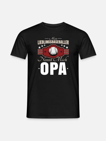 Baseball Opa - Männer T-Shirt - Schwarz