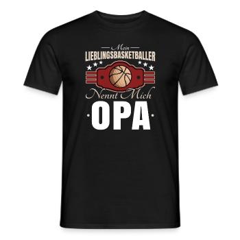 Basketball Opa - Männer T-Shirt - Schwarz - Vorne - AI Model Male 178 light (178cm)