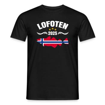 Lofoten Angeln - Männer T-Shirt - Schwarz - Vorne - AI Model Male 178 light (178cm)