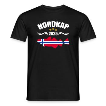 Norwegen Angeltour 2025 Nordkap - Männer T-Shirt - Schwarz - Vorne - AI Model Male 178 light (178cm)