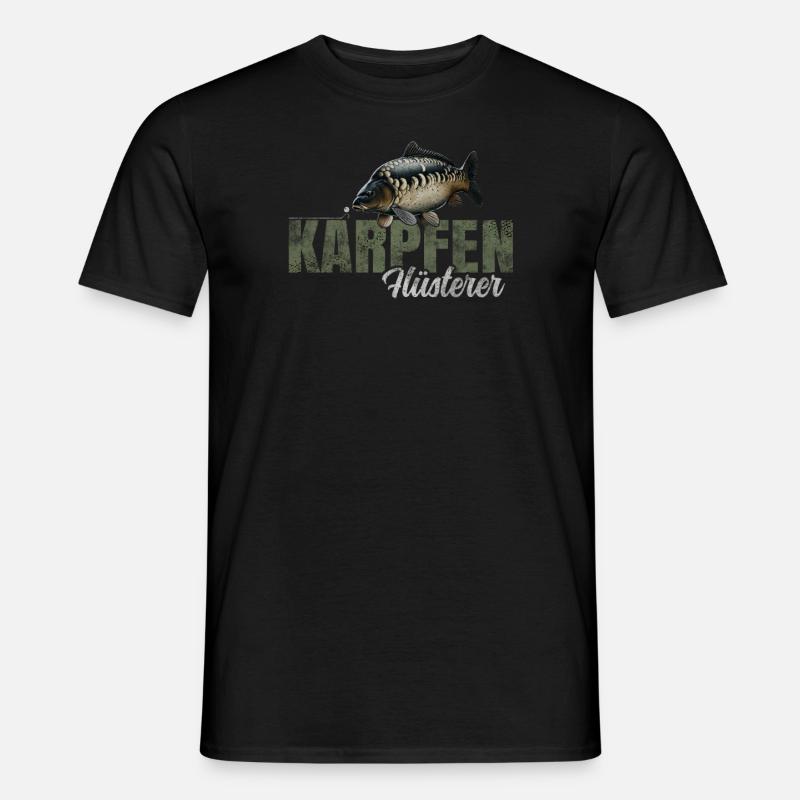 Karpfen Flüsterer - Männer T-Shirt - Schwarz