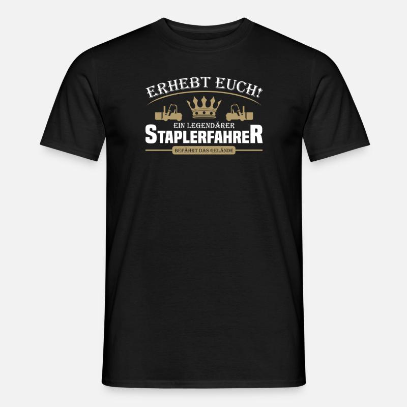 Staplerfahrer - Männer T-Shirt - Schwarz