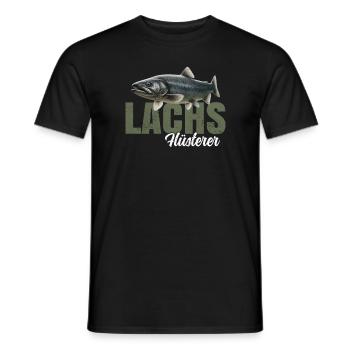 Lachs Flüsterer - Männer T-Shirt - Schwarz - Vorne - AI Model Male 178 light (178cm)