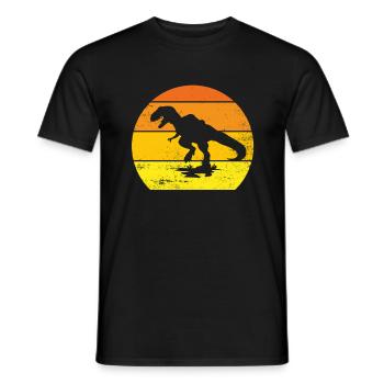 Dinosaurs funny humor gift idea t-rex - Men's T-Shirt - black - Front - AI Model Male 178 light (178cm)