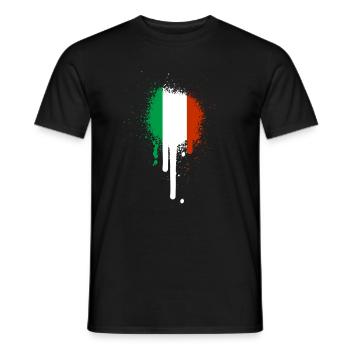 Italie drapeau tricolore spot Rome blob Pise - T-shirt homme - noir - Devant - AI Model Male 178 light (178cm)
