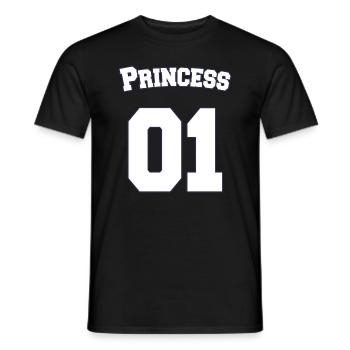 Princess 01 Geschenk für Ehepartner und Liebespaar - Männer T-Shirt - Schwarz - Vorne - AI Model Male 178 light (178cm)