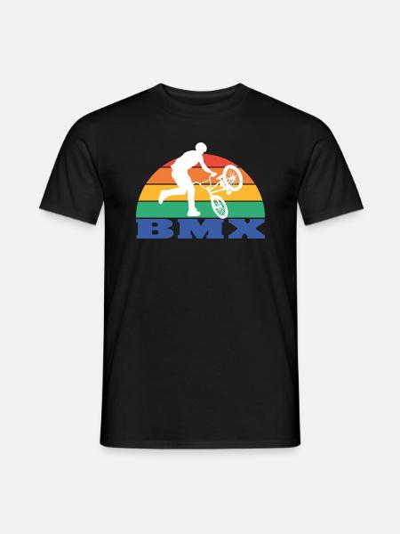 Roue BMX | BMX conducteur | BMX Course - T-shirt homme - noir