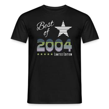 Best of 2004 | Limited Edition | Birthday - Men's T-Shirt - black - Front - AI Model Male 178 light (178cm)