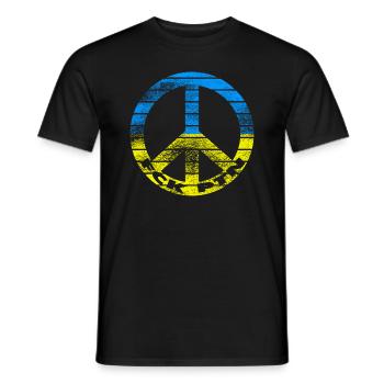 Ukraine - T-shirt homme - noir - Devant - AI Model Male 178 light (178cm)