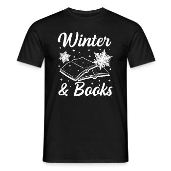 Livres d'hiver Lire Cozy Winter Days - T-shirt homme - noir - Devant - AI Model Male 178 light (178cm)