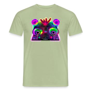 Dj Mischpult - Männer T-Shirt - Sage - Vorne - AI Model Male 178 light (178cm)