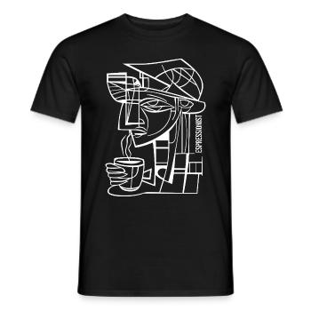 Espressionist - Espresso - Coffee Drink - Men's T-Shirt - black - Front - AI Model Male 178 light (178cm)