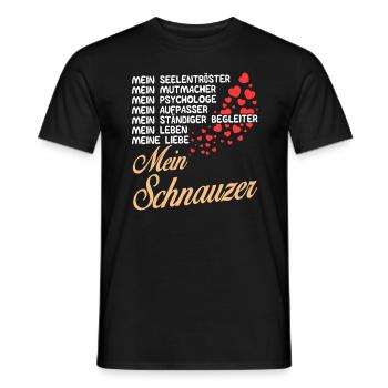 Schnauzer - Mein - Männer T-Shirt - Schwarz - Vorne - AI Model Male 178 light (178cm)