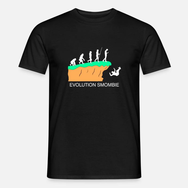 Evolution Smombie - Smartphone - Männer T-Shirt - Schwarz