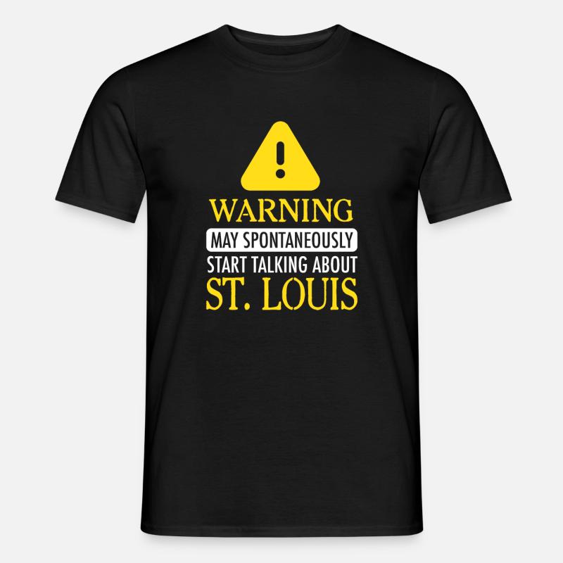 WARNING!:St. Louis - Männer T-Shirt - Schwarz