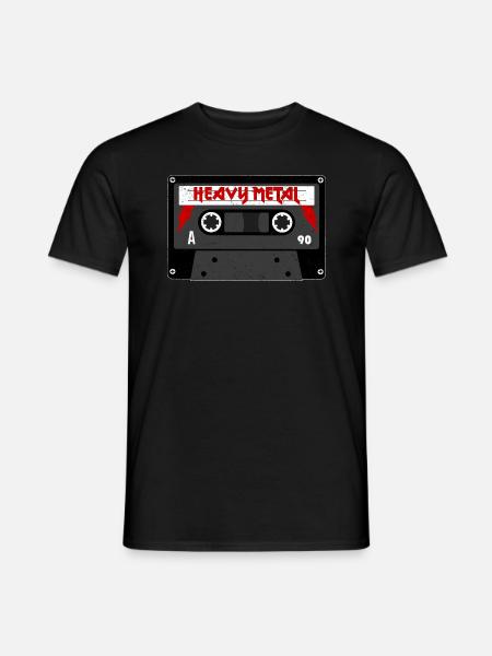 Heavy Metal Kassette - Oldschool - Männer T-Shirt - Schwarz