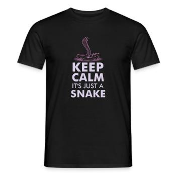 SNAKES: It's Just A Snake - Männer T-Shirt - Schwarz - Vorne - AI Model Male 178 light (178cm)