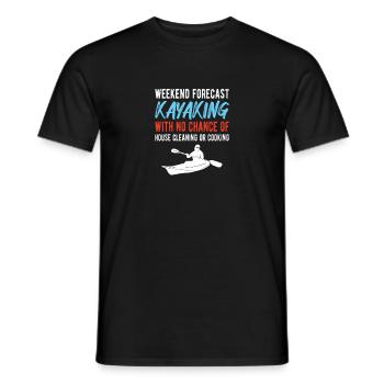 KAYAKING: Kayaking Forecast - Männer T-Shirt - Schwarz - Vorne - AI Model Male 178 light (178cm)