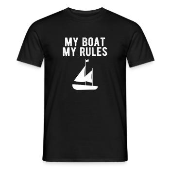 BOATING: My Boat my Rules boating gift - Men's T-Shirt - black - Front - AI Model Male 178 light (178cm)