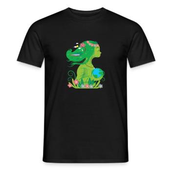 Nature: Mother Nature - Men's T-Shirt - black - Front - AI Model Male 178 light (178cm)