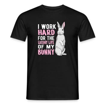 Idée de cadeau de lapin propriétaire de lapin: la vie de luxe - T-shirt homme - noir - Devant - AI Model Male 178 light (178cm)