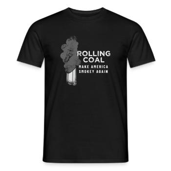 ROLL COAL TRUCK / DIESEL TRUCK make america - Men's T-Shirt - black - Front - AI Model Male 178 light (178cm)