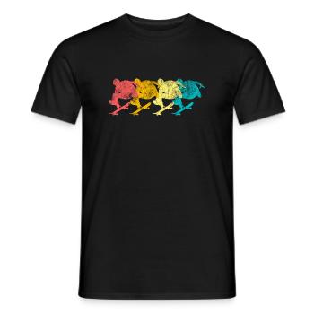 SKATEBOARD SKATING VINTAGE - Men's T-Shirt - black - Front - AI Model Male 178 light (178cm)