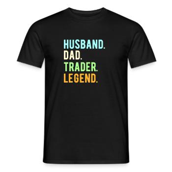 STOCK MARKET/FOREX TRADER trader legend - Männer T-Shirt - Schwarz - Vorne - AI Model Male 178 light (178cm)